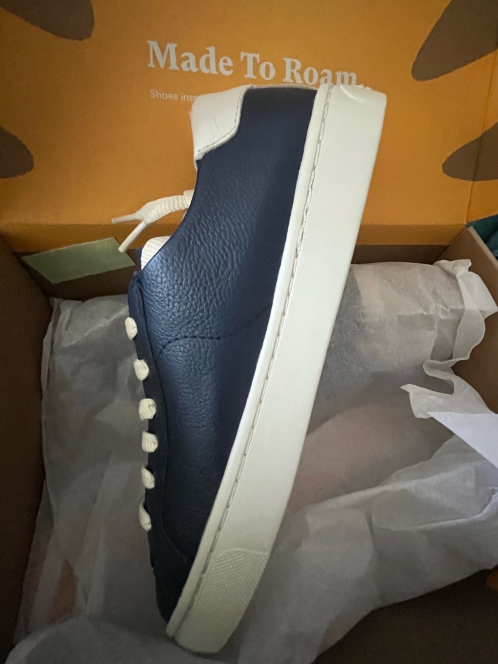 NWT SOLUDOS Women's Leather Ibiza Blue Sneakers - Picture 14 of 15
